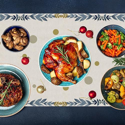 Miniatura 5 de BOTB LIHM Camino de mesa con diseño de cascanueces para decoración de mesa de invierno, Navidad, 13 x 72 pulgadas de largo