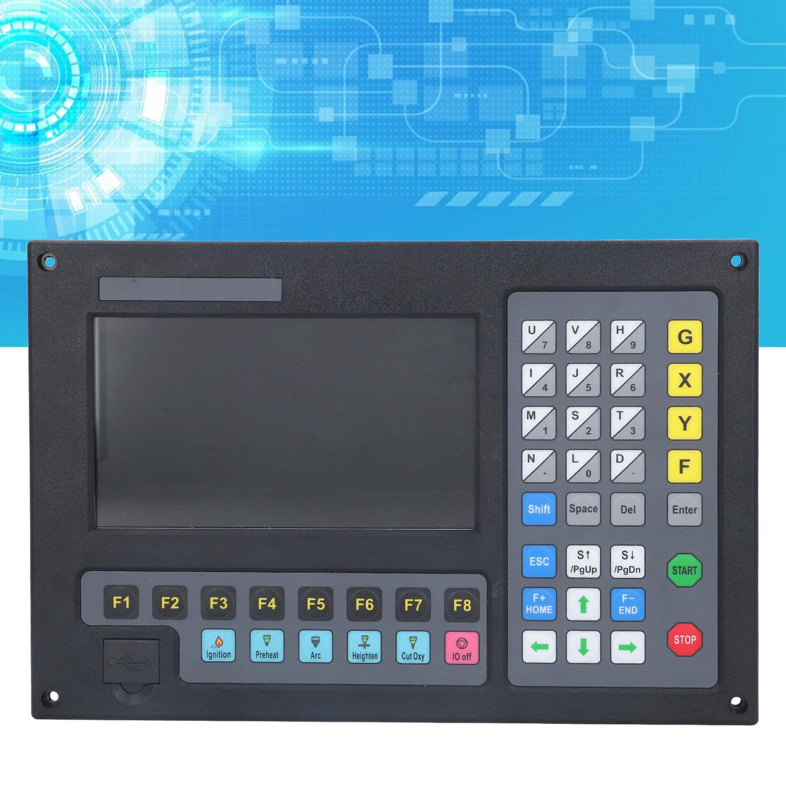 Alomejor System Sterowania CNC 2-osiowy Wyświetlacz LCD do Maszyny do Cięcia Plazmowego Łatwa Obsługa Stal Nierdzewna