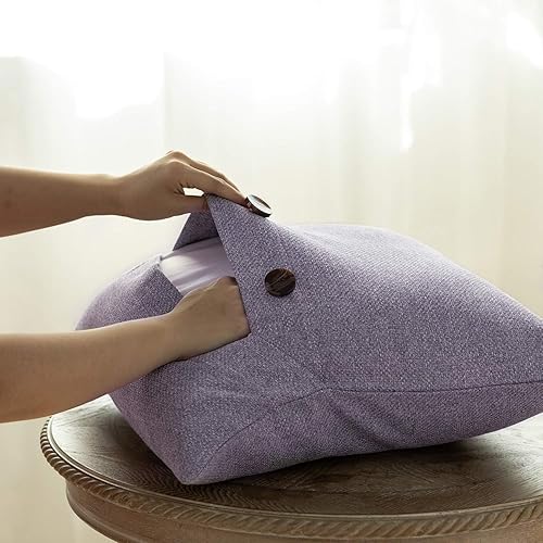 Miniatura 5 de Phantoscope Juego de 2 fundas de almohada con triple botón de mezcla de algodón