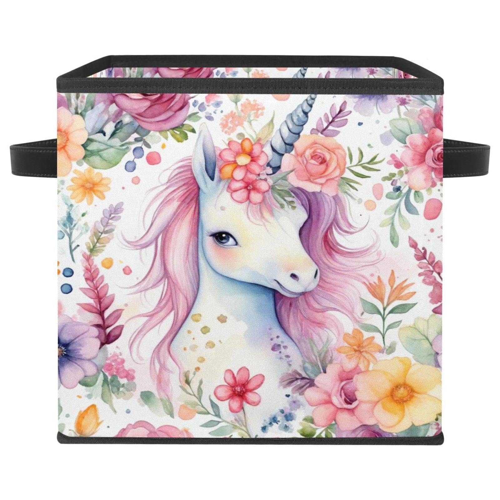 Boîte de rangement licorne pour organiser la chambre enfant et trier les vêtements
