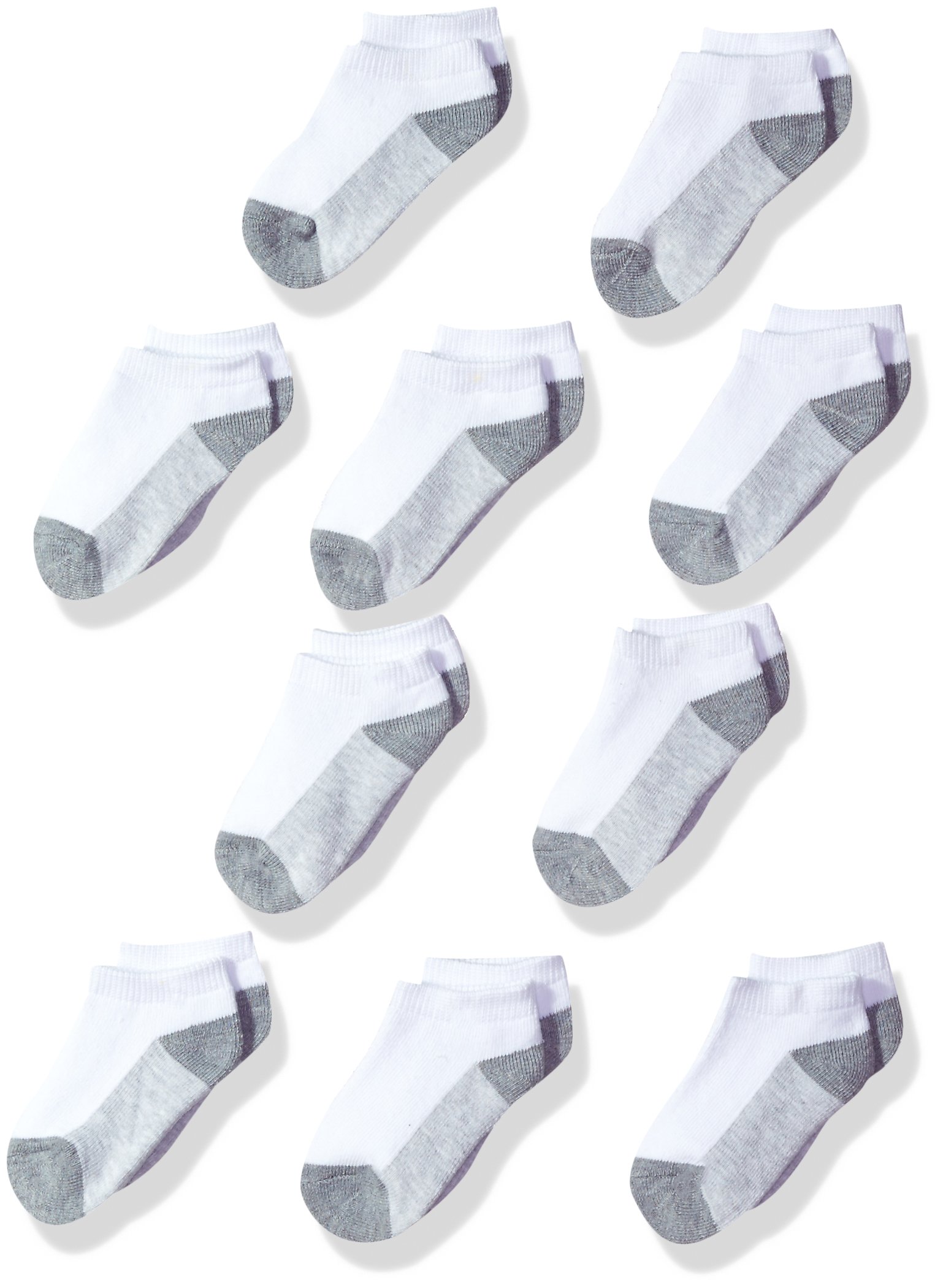 Fruit of the Loom 10 Pack Half Cushion No Show Socks Sockshosiery