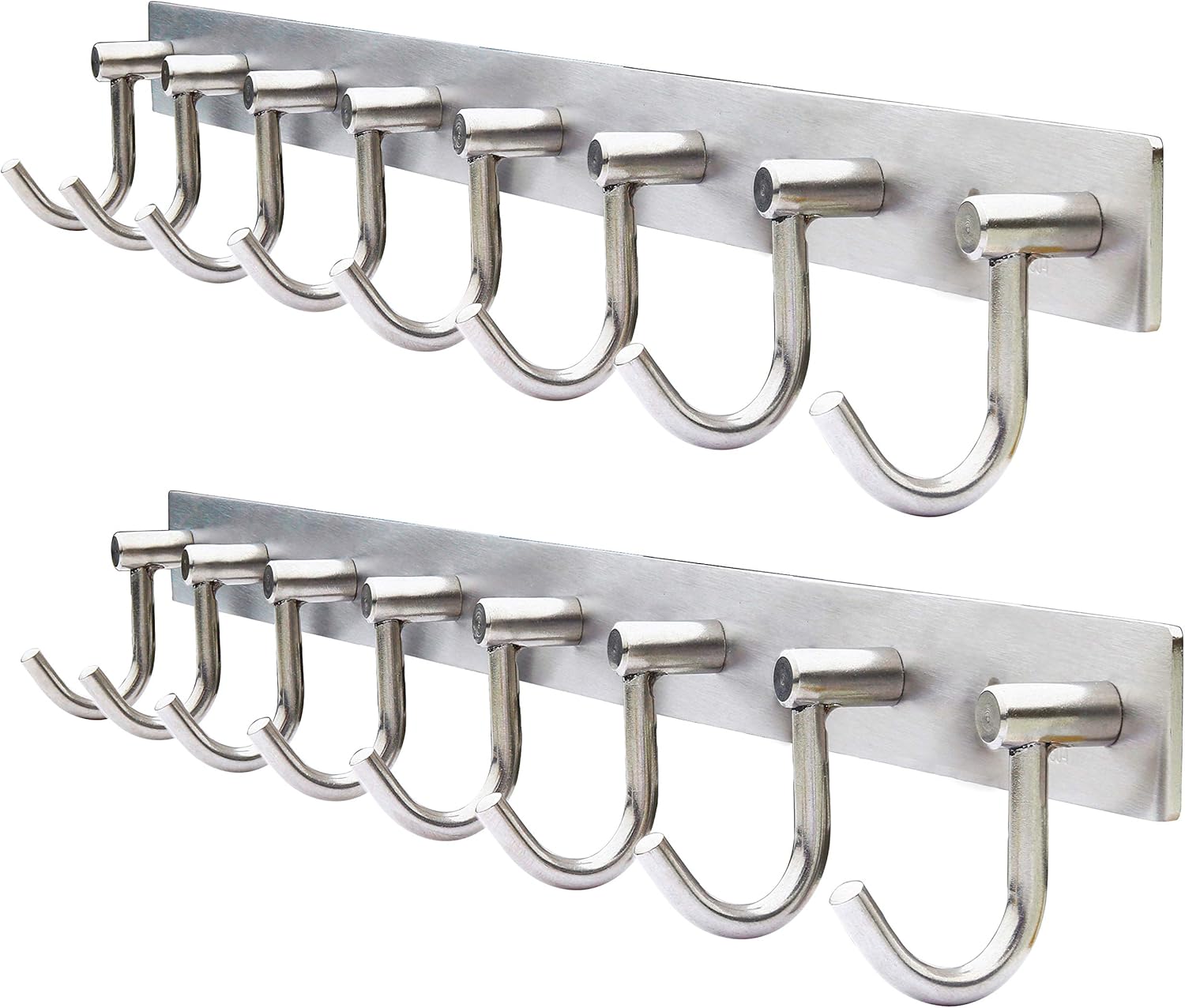 WEBI Wall Mounted Coat Rack,8 Hooks for Hanging Coats,24