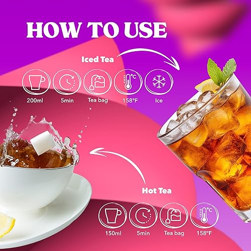 Vista 35 de LOVARE Paquete variado de té surtido, paquete de 32 por caja, fabricado en Ucrania, juego de 4 bolsas de té envueltas individualmente, paquete