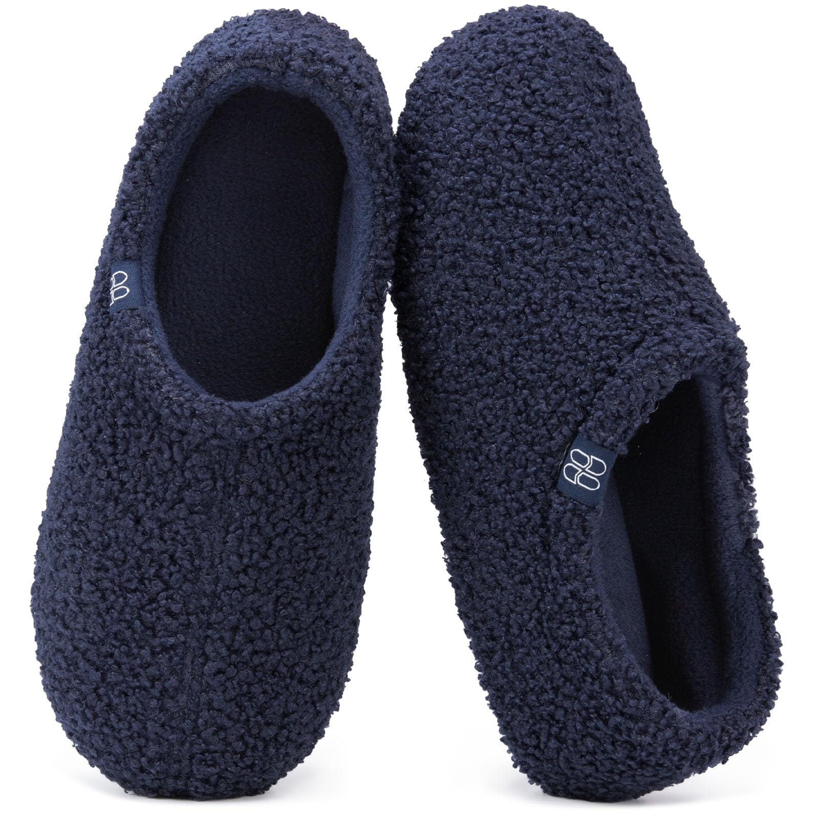 Women's Fuzzy Curly Fur Memory Foam Loafer Slippers with Polar Fleece Lining