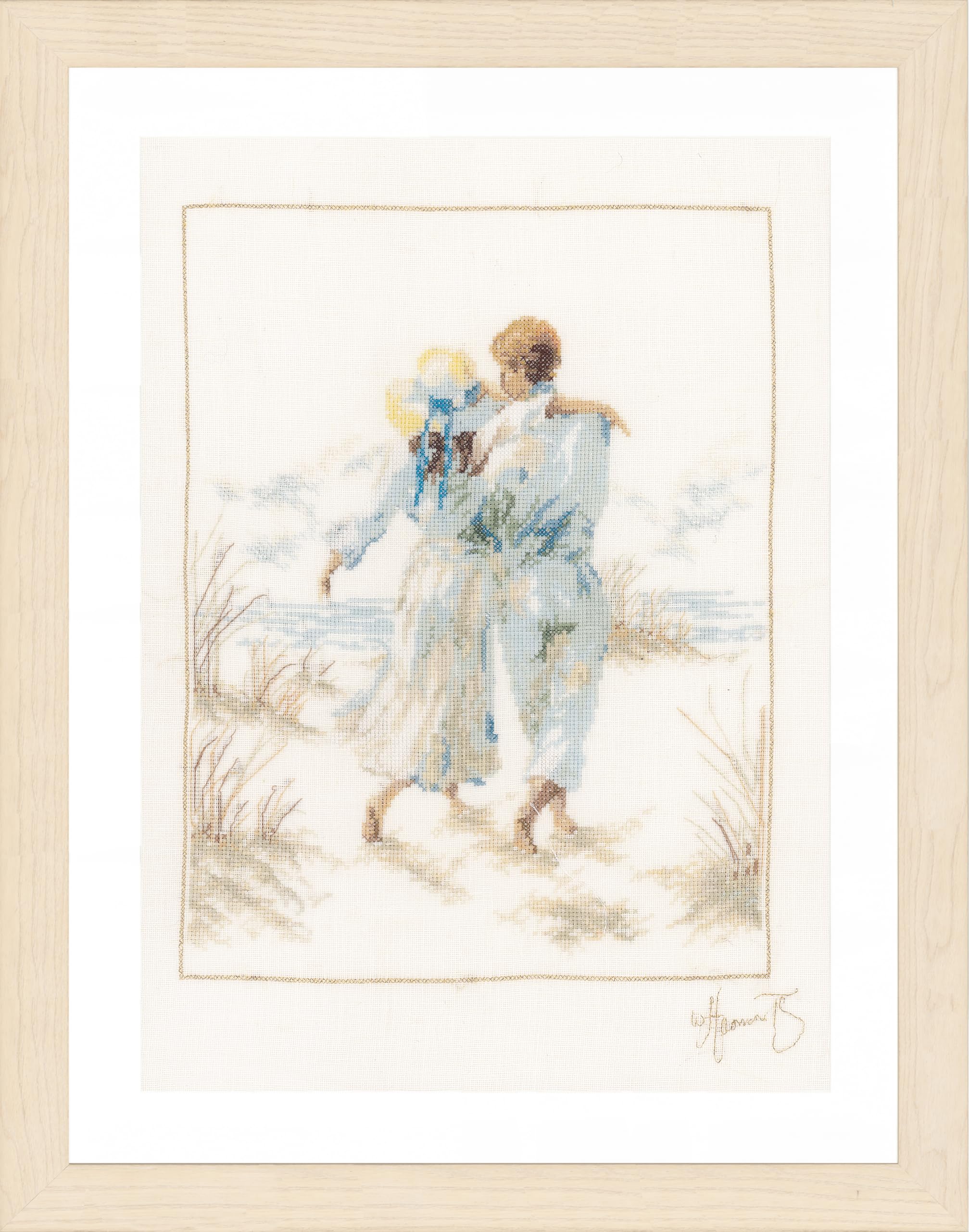 Lanarte Romance Linen Counted Cross Stitch Kit, Multi-Colour, 19.6 x 1.4 x 1 cm