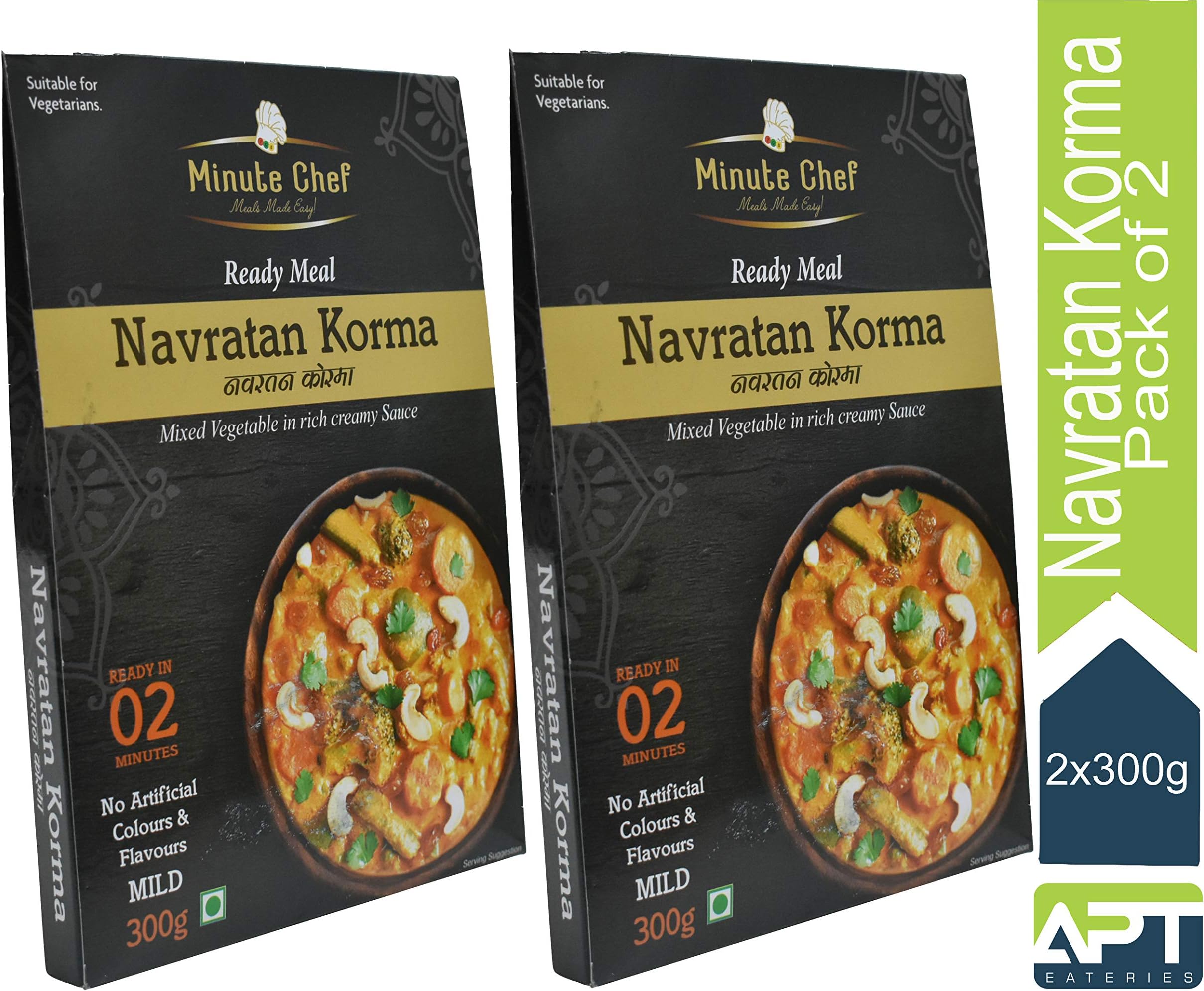 Minute Chef-Ready to Eat Navratan Korma, 300g Pack of 2