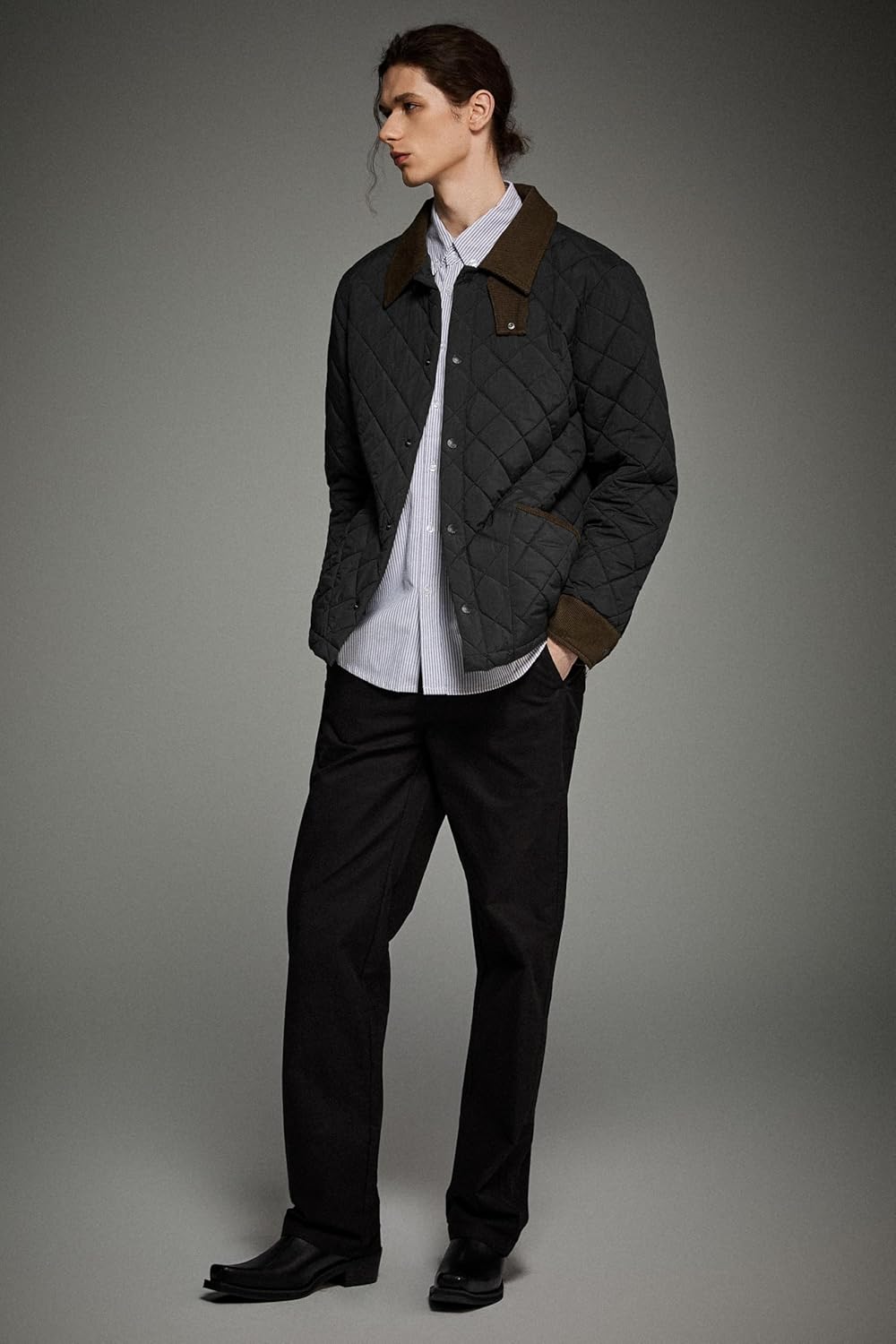 Orolay Men's Lightweight Quilted Puffer Jacket Water Repellent Barn Coat Casual Outerwear with Pockets - Image 7