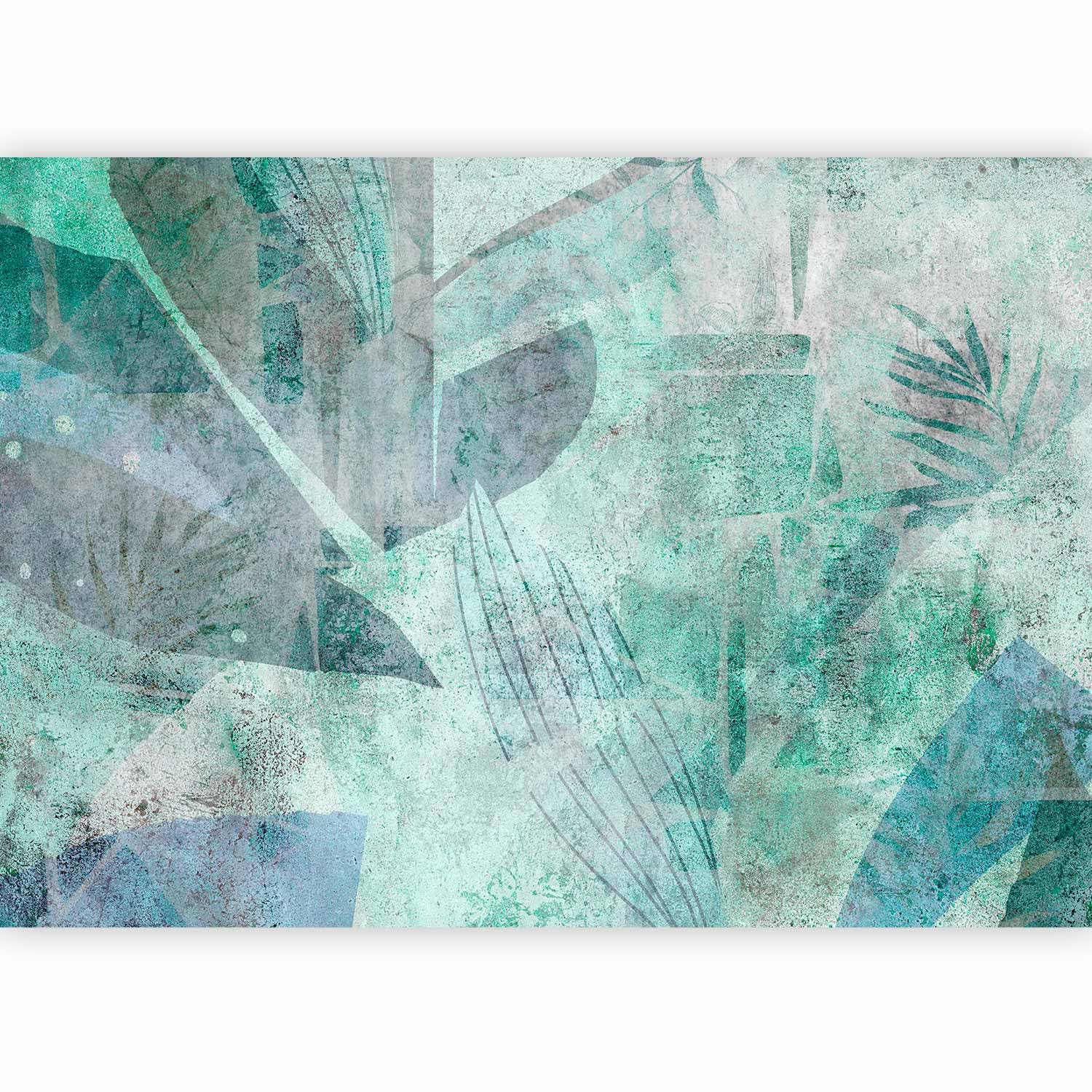 murando Photo Wallpaper Abstract Nature 350x256 cm / 137.8" x 96.5" Non-Woven Premium Art Print Fleece Wall Mural Decoration Poster Picture Design Modern Tropical Leaves Palm Tree f-A-0903-a-a — image 1