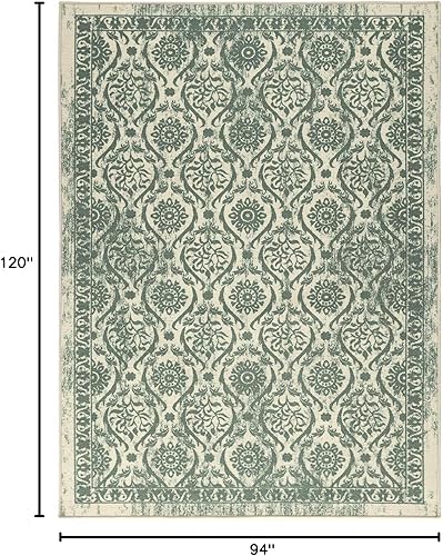 Miniatura 166 de Antep Rugs - Alfombras antideslizantes (antideslizante) 4 x 6 con parte trasera de goma floral geométrica de bajo perfil para interiores