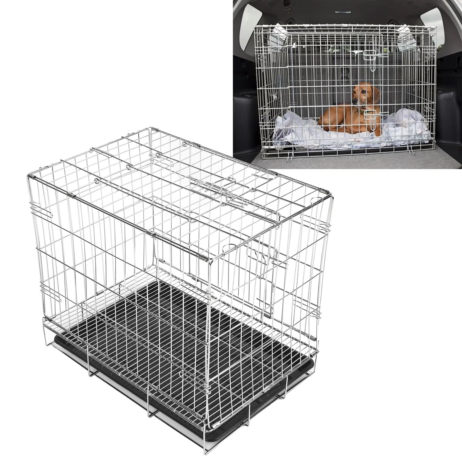 Gabbia per Cani in Acciaio Inossidabile, Gabbia per Cani
