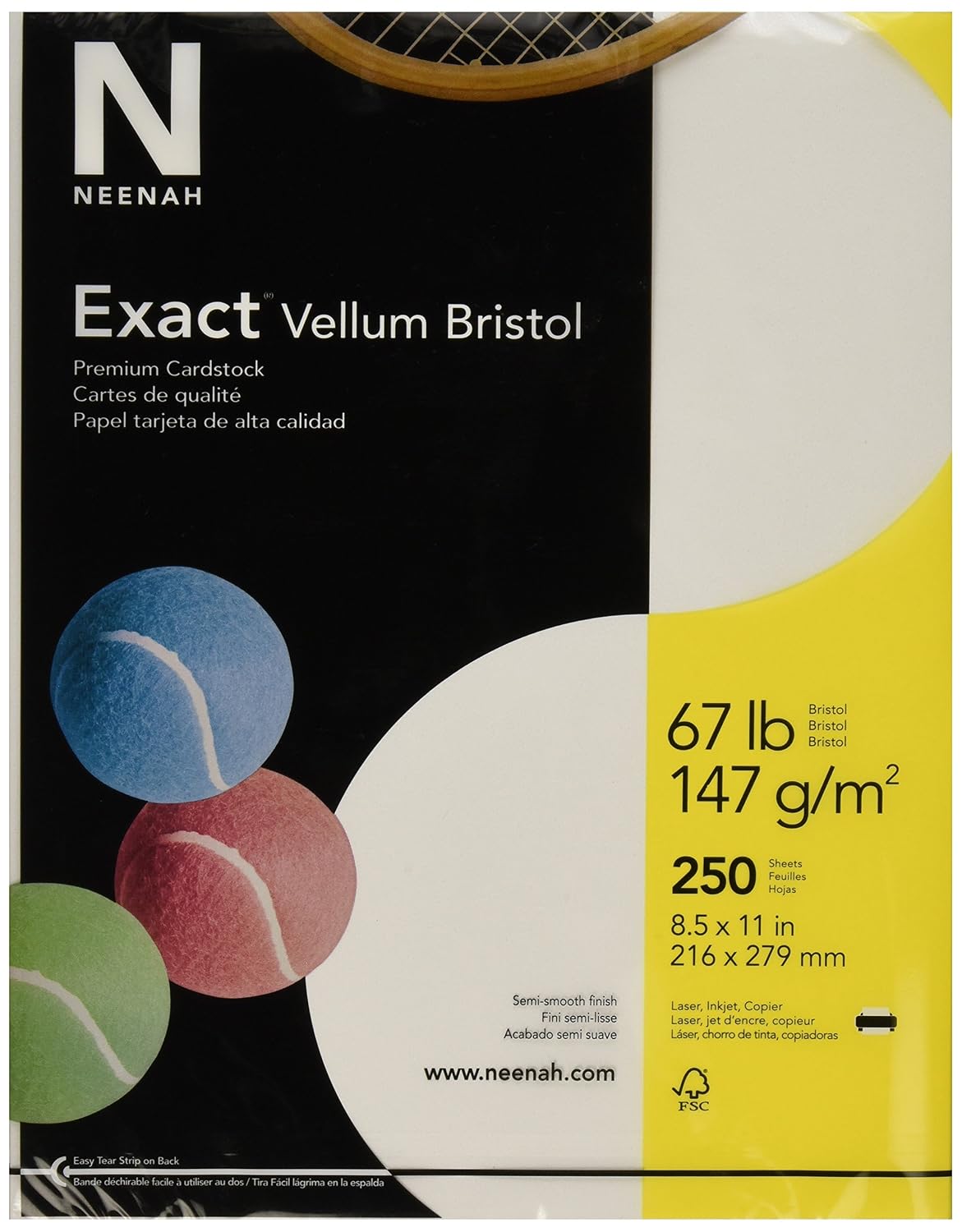 250sheets wausau exact bristol medium card stock paper (759598813188)