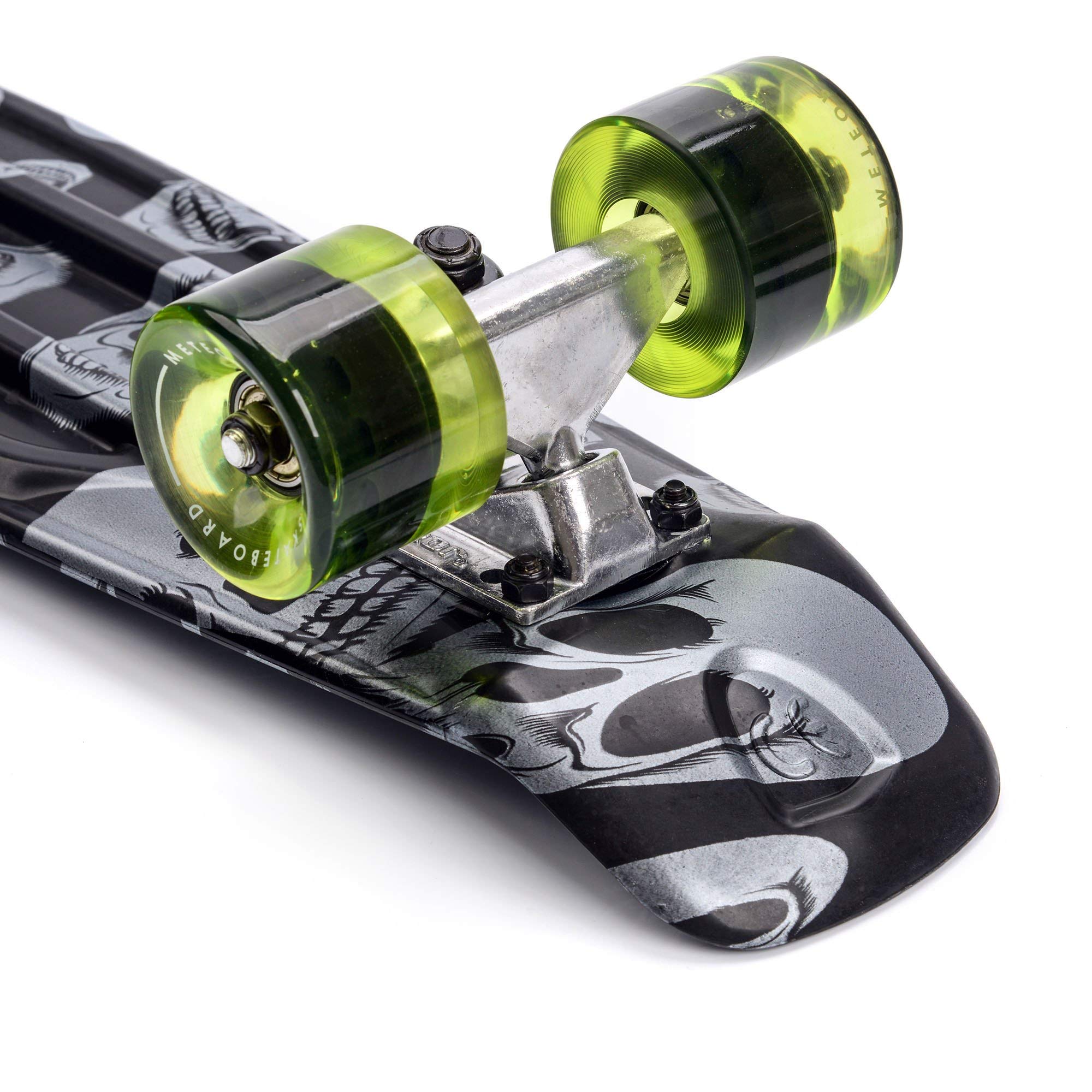 meteor Skateboard Kinder Mini Cruiser Kickboard mädchen Retro Jungen Mini Board Kinder Vintage miniboard, SKULLS