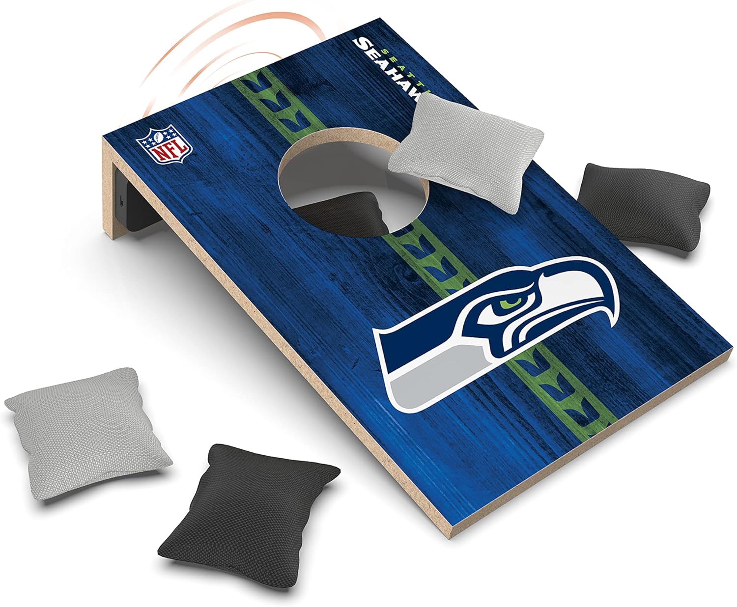 SOAR NFL Unisex Tabletop Cornhole Game and Bluetooth Speaker