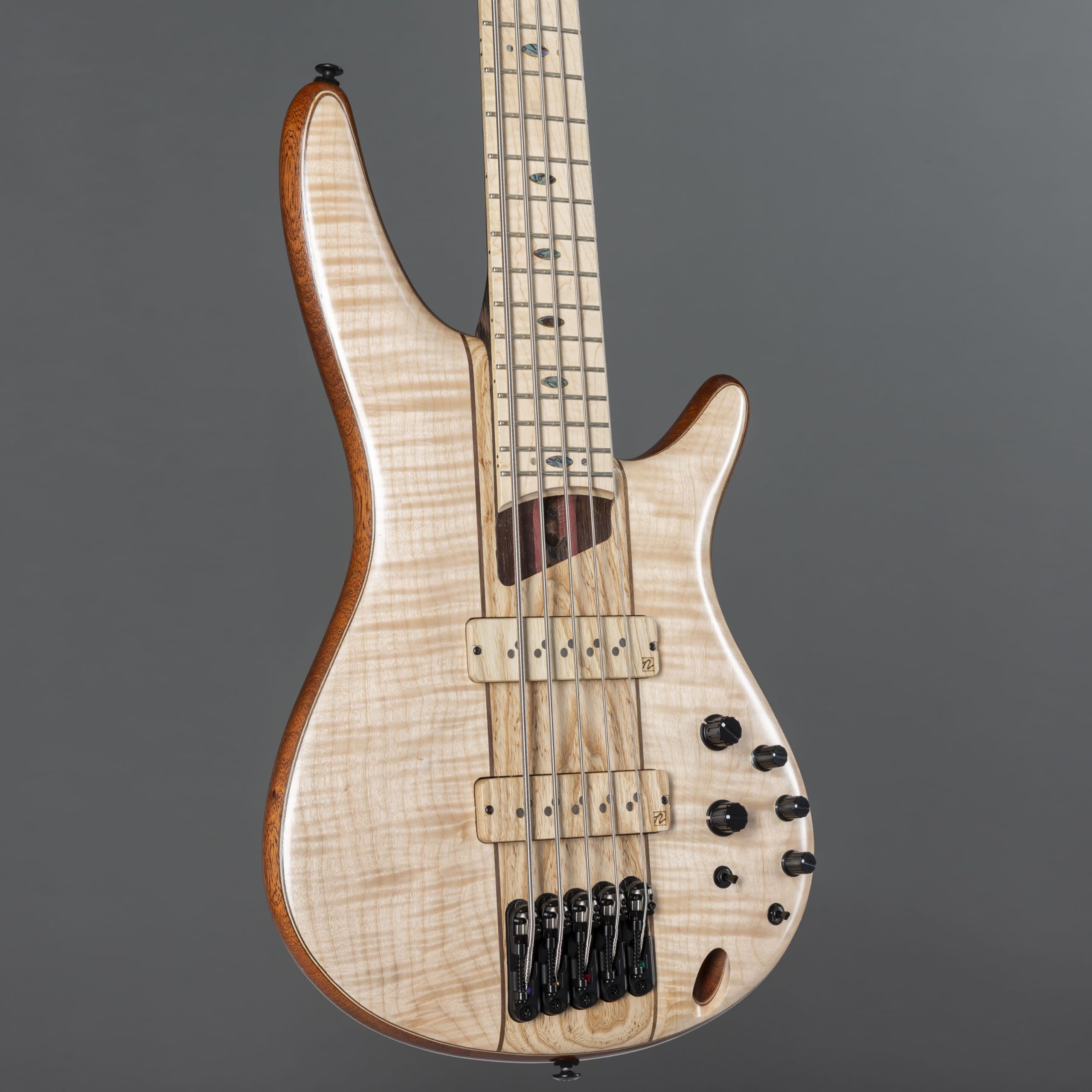 Ibanez Premium SR5FMDX2-NTL Natural Low Gloss - Basso elettrico a 5 corde