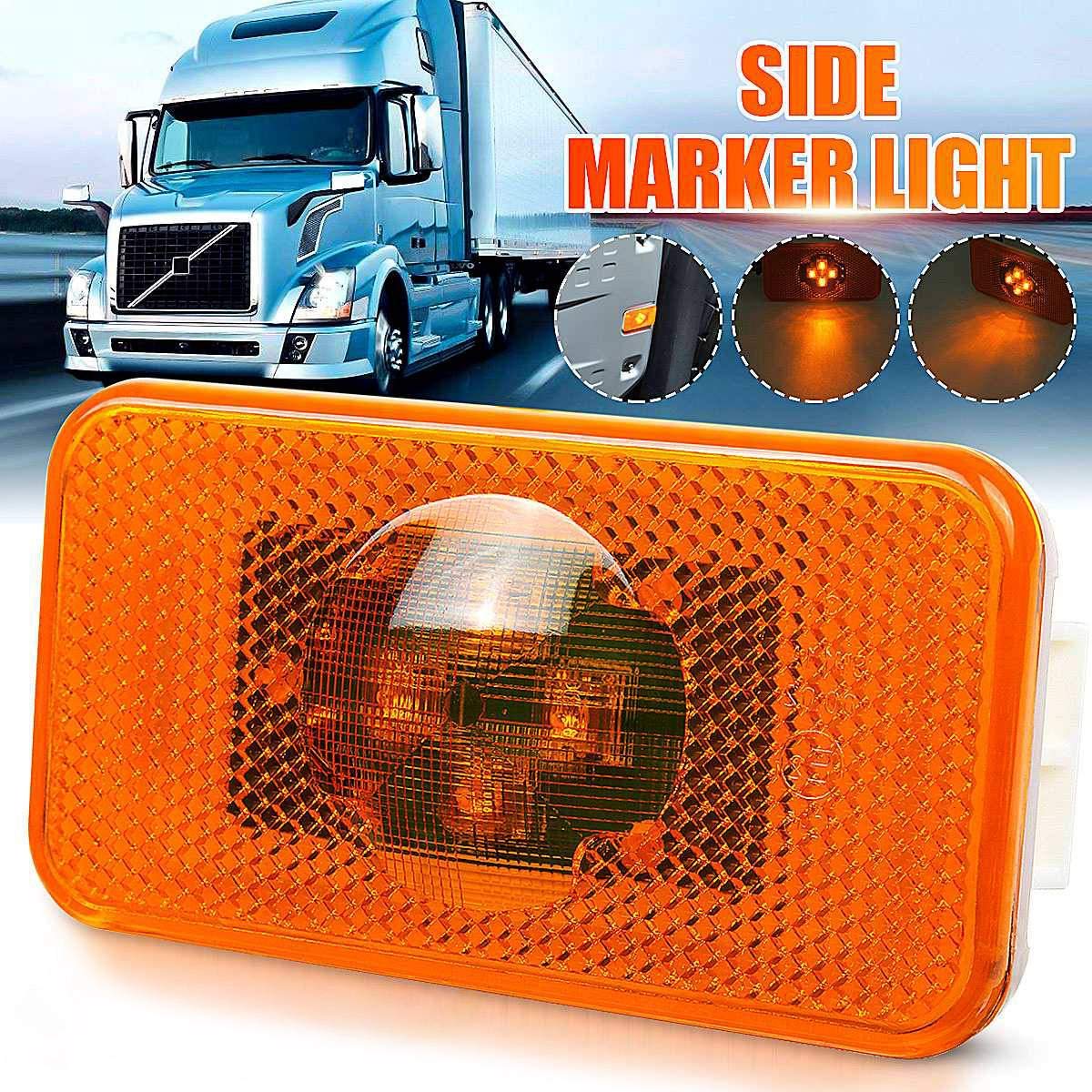 Set 8 Luci Laterali LED Ambra Per Camion Camper – Indicatori Anteriore/Posteriore Universali, Impermeabili - 2