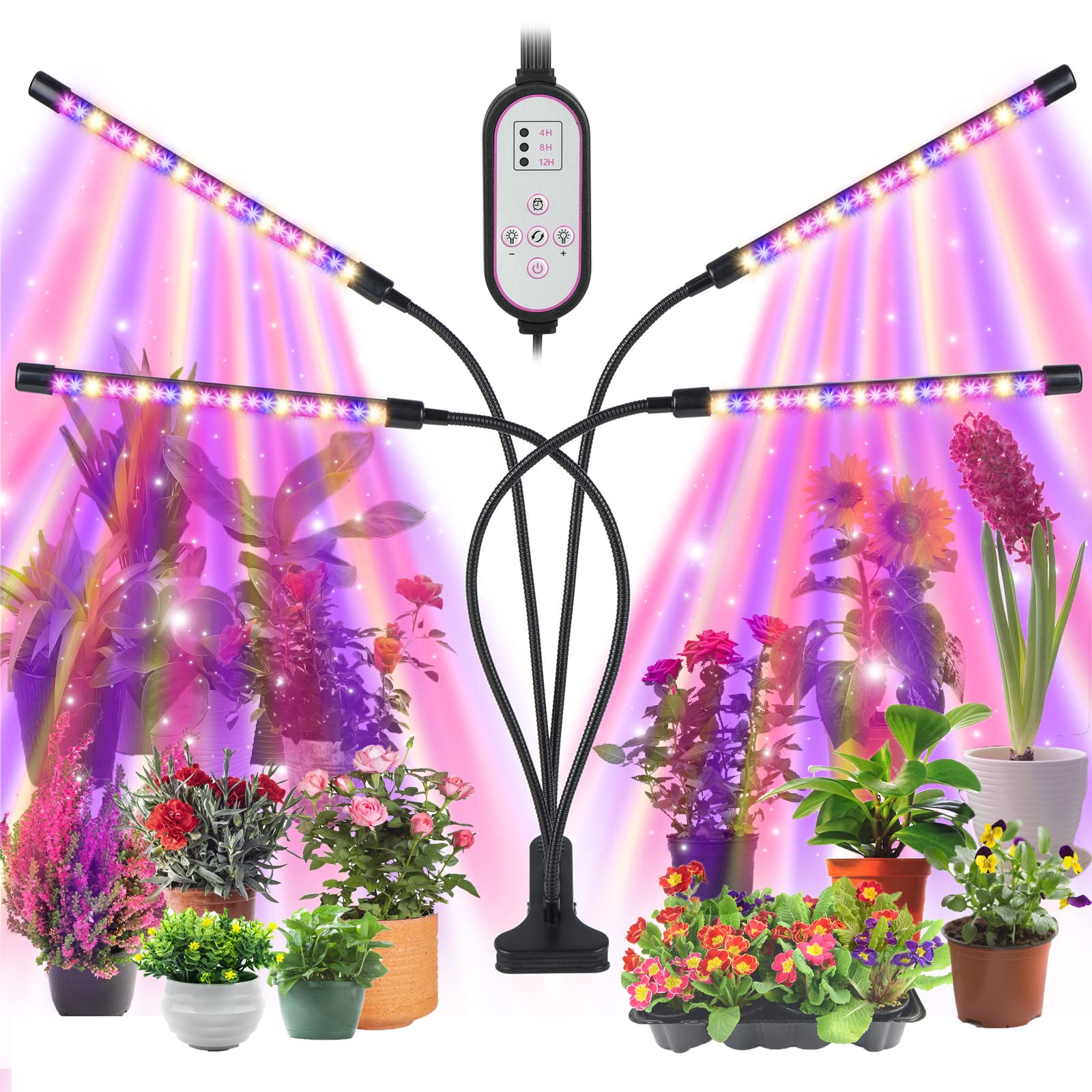 Buy 80W Grow Light Grow Lights for Indoor s Timer 3 Switch Modes Full