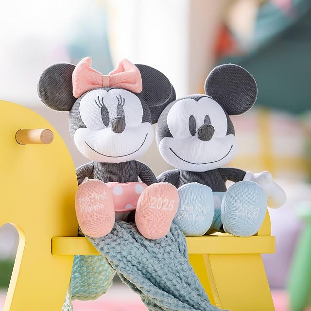 Foto 2 de 7 de Disney Store - Peluche oficial de Mickey "Nacido en 2026" para bebé, 30 cm, Peluche My First Mickey