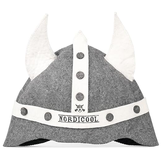 Handmade Premium Wool Sauna Hat – Viking Style Sauna Cap for Men & Women | Natural, Breathable & Eco-Friendly | Comfortable Full-Coverage Fit | Spa, Steam Room, Banya & Bathhouse