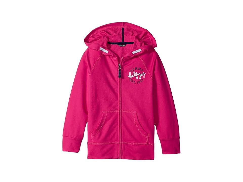 

Tommy Hilfiger Kids Zip Hoodie (Big Kids) (Lollipop) Girl's Sweatshirt