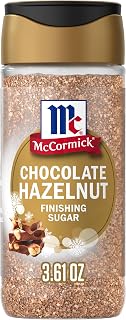 McCormick Chocolate Hazelnut Finishing Sugar, Limited Edition - Rich Cocoa & Roasted Hazelnut for Cookies, Ice Cream, Desserts & Drinks, 3.61 oz