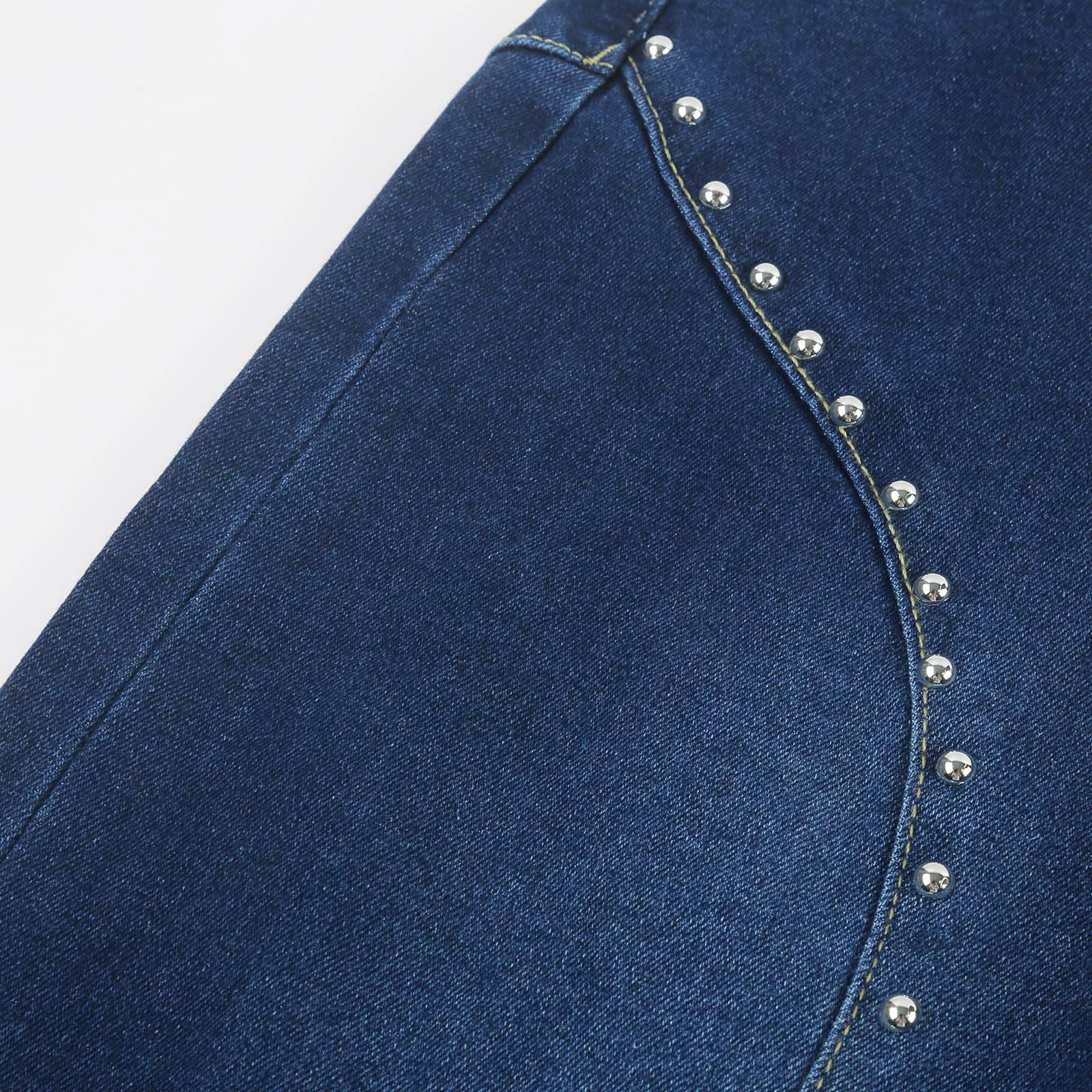 Genérico Vaqueros Rectos Mujer Vaqueros Elásticos Mujer Slim De Tiro Elásticos Cintura Alta Lavado Push Up Glúteos Control Abdominal Pantalon Campana con Bolsillo