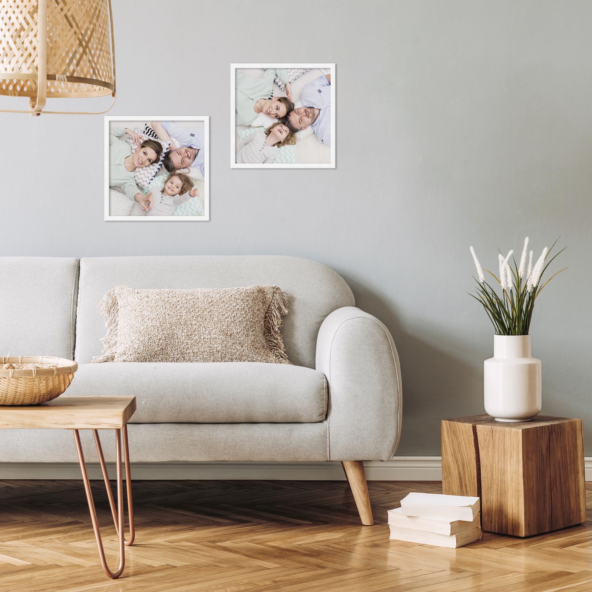 WANDStyle Bilderrahmen 30x30 Weiß, moderner Bilderrahmen Holz 30x30 cm – Ansicht 3