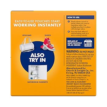 baking soda odor removal travel bag