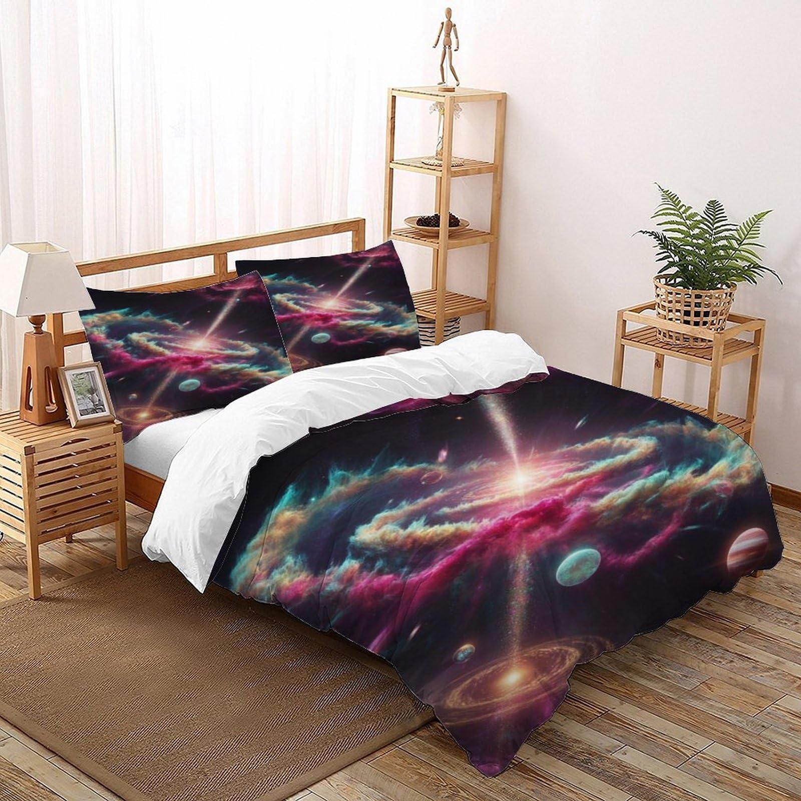 Galaxie nébuleuse imprimé parure de lit pour transformer votre chambre en un espace cosmique cosy