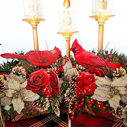 Miniatura 6 de By 22CRAFT Tarjetas de Navidad desplegables, tarjetas de Navidad emergentes 3D, tarjeta de felicitación de Navidad de 6 x 8 pulgadas para familia,