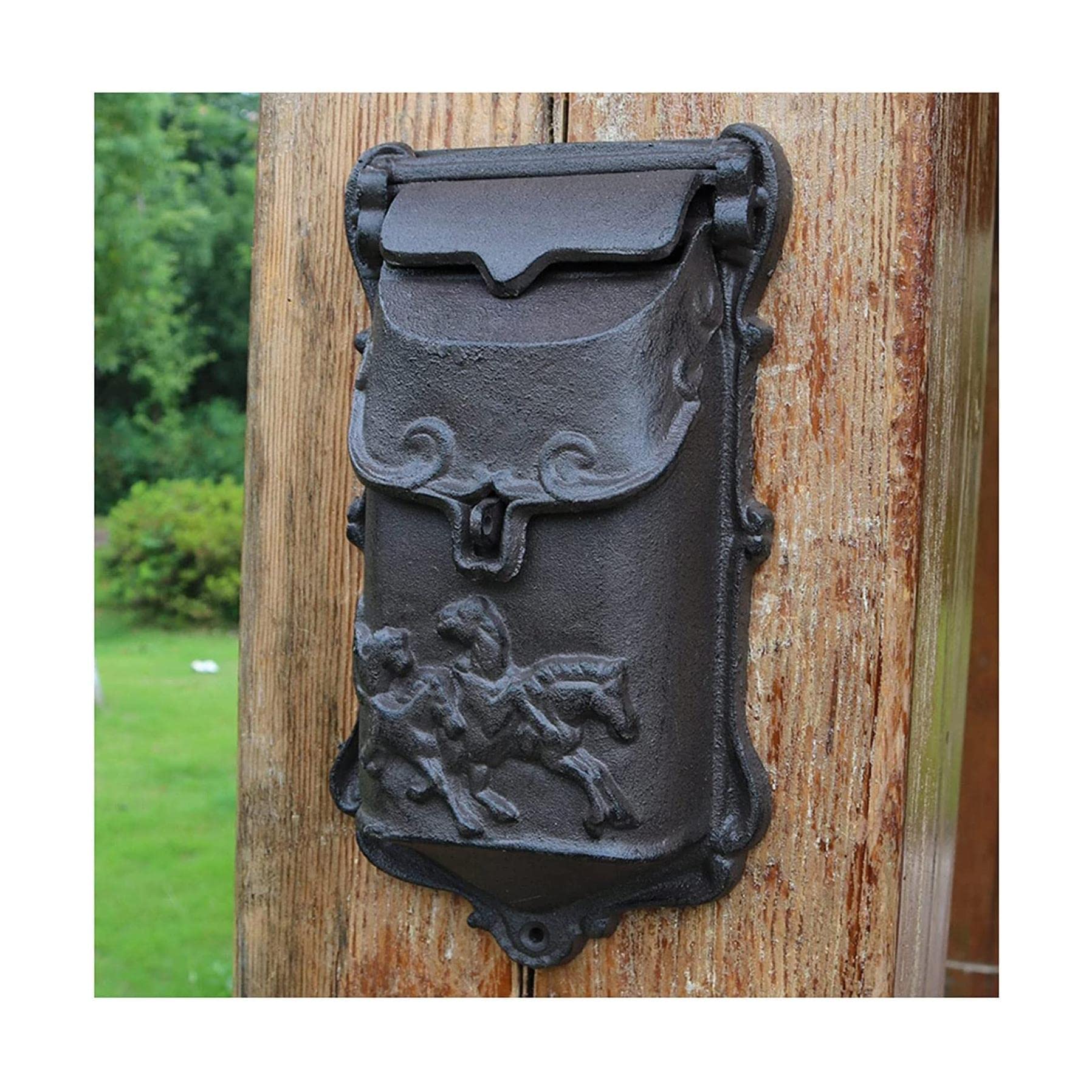 letter box， Wall-mount Mailboxes Lockable Postbox Retro Style Mailbox Villa Outdoor Drop Box For Home Garden Letter Decoration