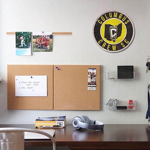 Miniatura 37 de Fan Creations Letrero redondo de madera de New York Red Bulls FC MLS, decoración de pared redonda de 12 pulgadas, muestra tu espíritu RBNY y decora