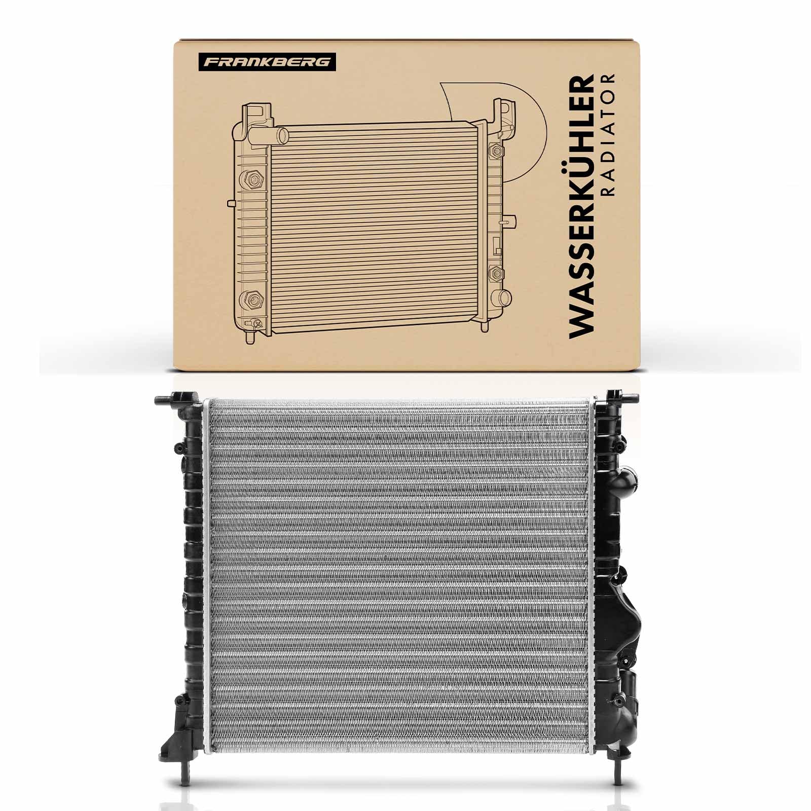 Frankberg Radiatore per raffreddamento acqua 7700838134 | Compatibile con: M.e.g.a.n.e I Classic LA0/1, Scatola Kubistar X76, Logan MCV KS, K.a.n.g.o.o KC0/1, Logan I LS