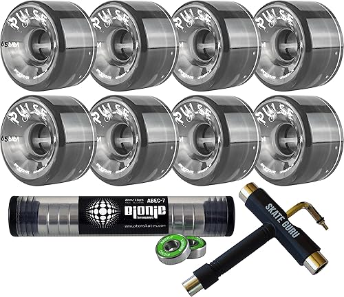 Atom Pulse - Ruedas de patinaje para exteriores con rodamientos biónicos