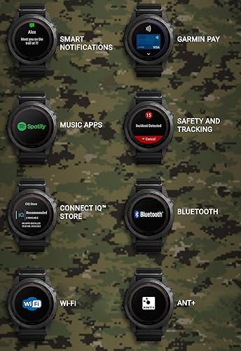 Miniatura 8 de Wearable4U - Garmin tactix 7 Pro GPS Tactical Smartwatch con paquete (tactix 7 Pro, auriculares negros) +E-bank,+Black EarBuds