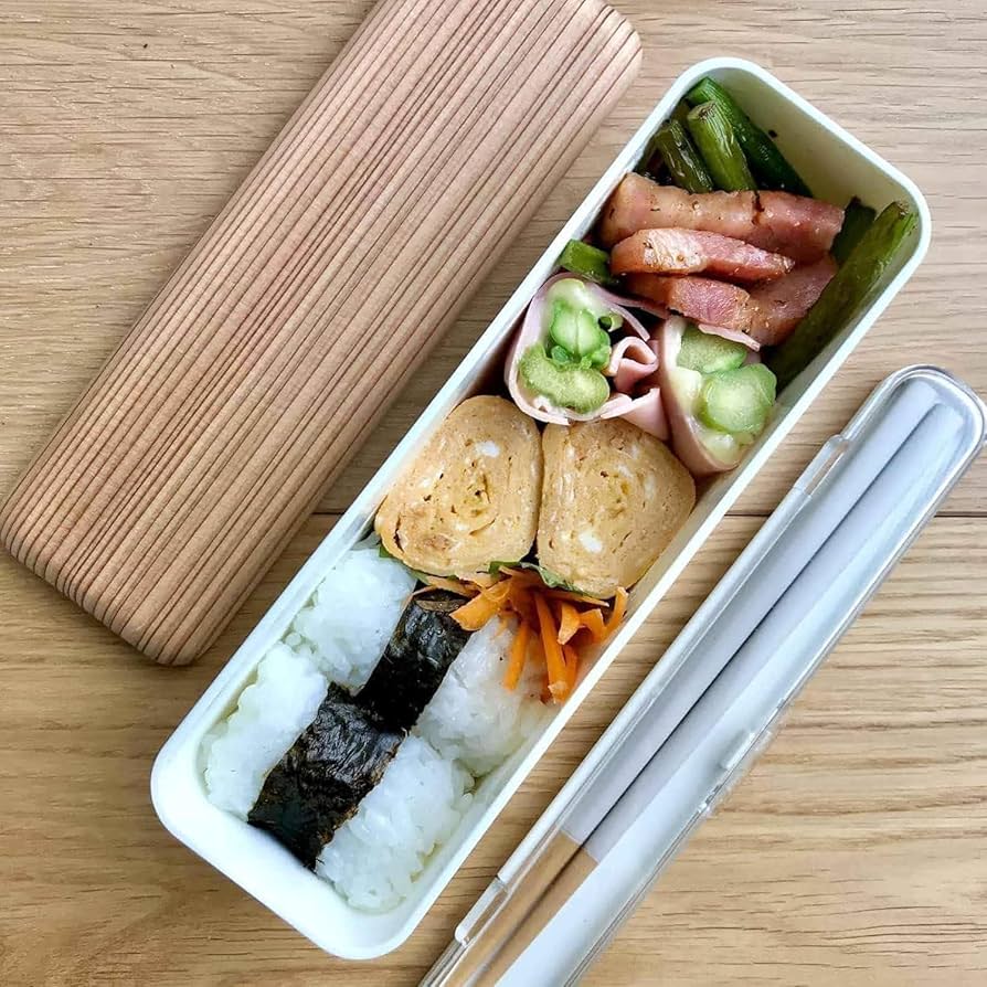 Amazon｜三好製作所 木蓋のお弁当箱 ホワイト スリム L 0601-0036