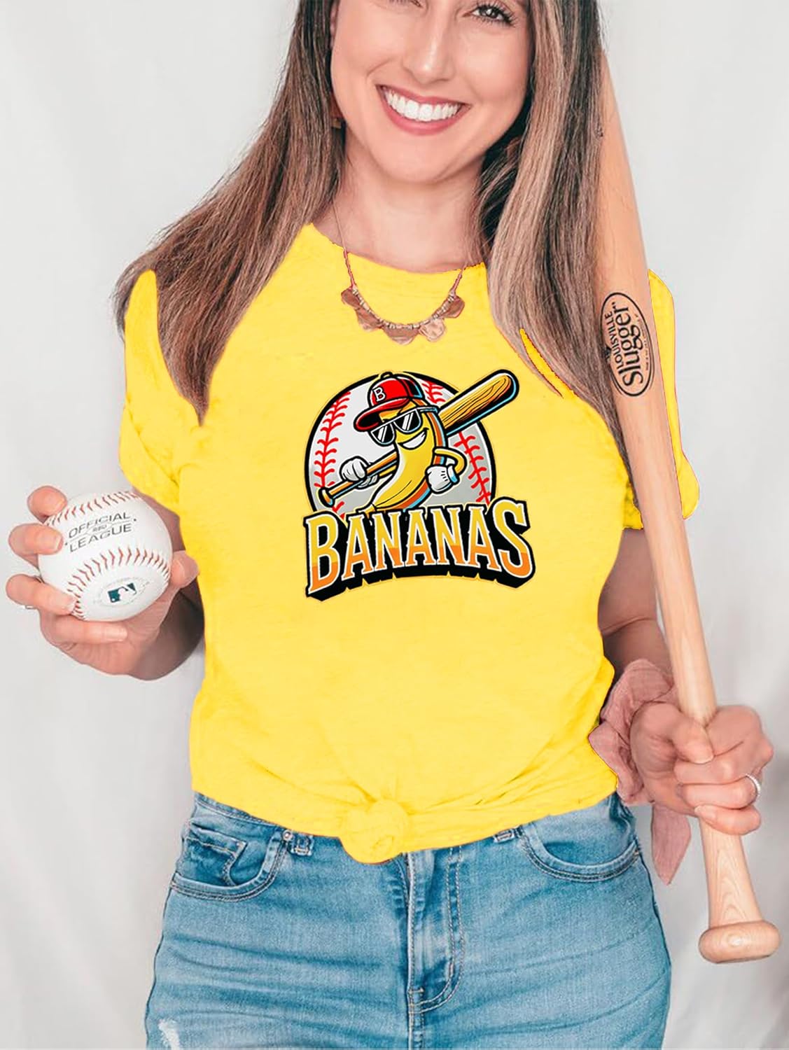 Banana Shirts Baseball Shirt Baseball Player T-Shirts Team Women Baseball Mama Tee Funny Baseball Fan Short Sleeve Top - Image 4