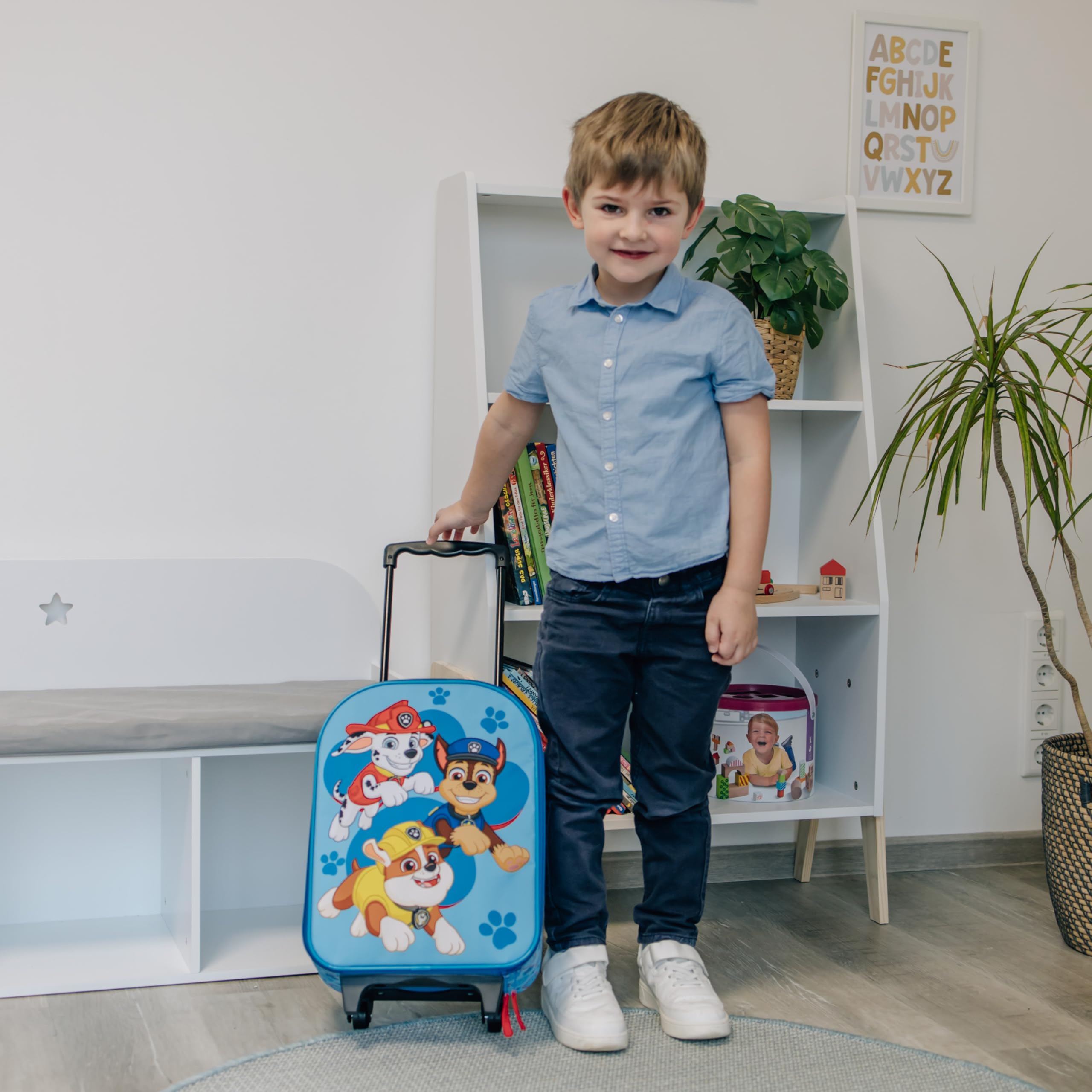 Undercover - Paw Patrol Kinder Trolley - geräumiges Hauptfach - idealer Reisebegleiter - verstellbare und fixierbare Teleskopstange