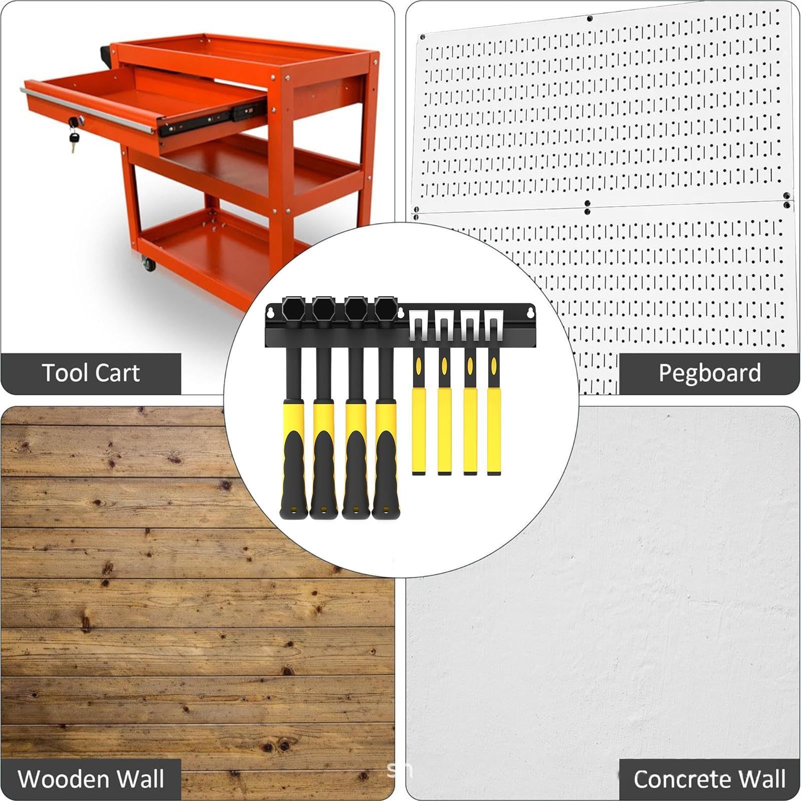 Support de marteau robuste, étui pour marteau, organisateur de marteau à clip rapide, installation sans effort, organisation des outils, 40 cm pour le rangement des outils