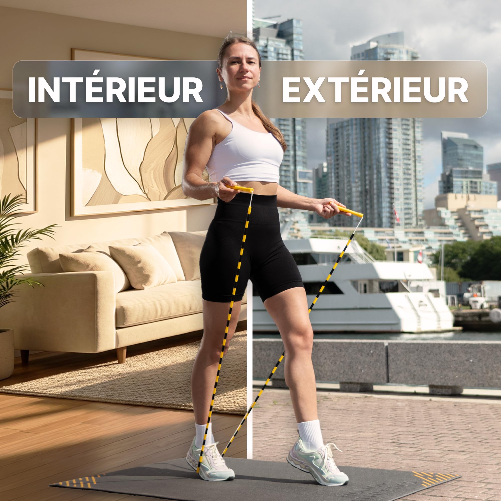 Honor Athletics 2.0 Corde à sauter réglable avec poignées incassables et perles incassables pour entraînement de fitness amélioré