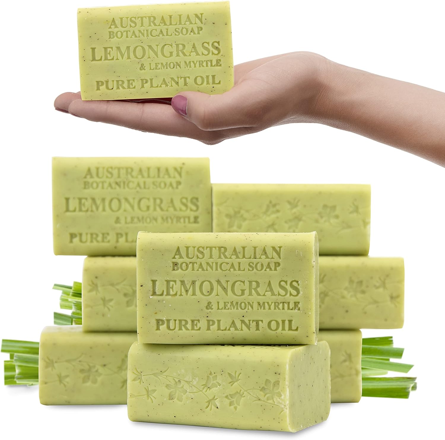 Australian Botanical Soap Lemongrass & Lemon Myrtle 187g (6.6 oz) Natural Ingredient Soap Bars | All Skin Types | Shea Butter Enriched – Pack of 8 Australian Botanical Soap Lemongrass & Lemon Myrtle 187g (6.6 oz) Natural Ingredient Soap Bars | All Skin Types | Shea Butter Enriched – Pack of 8