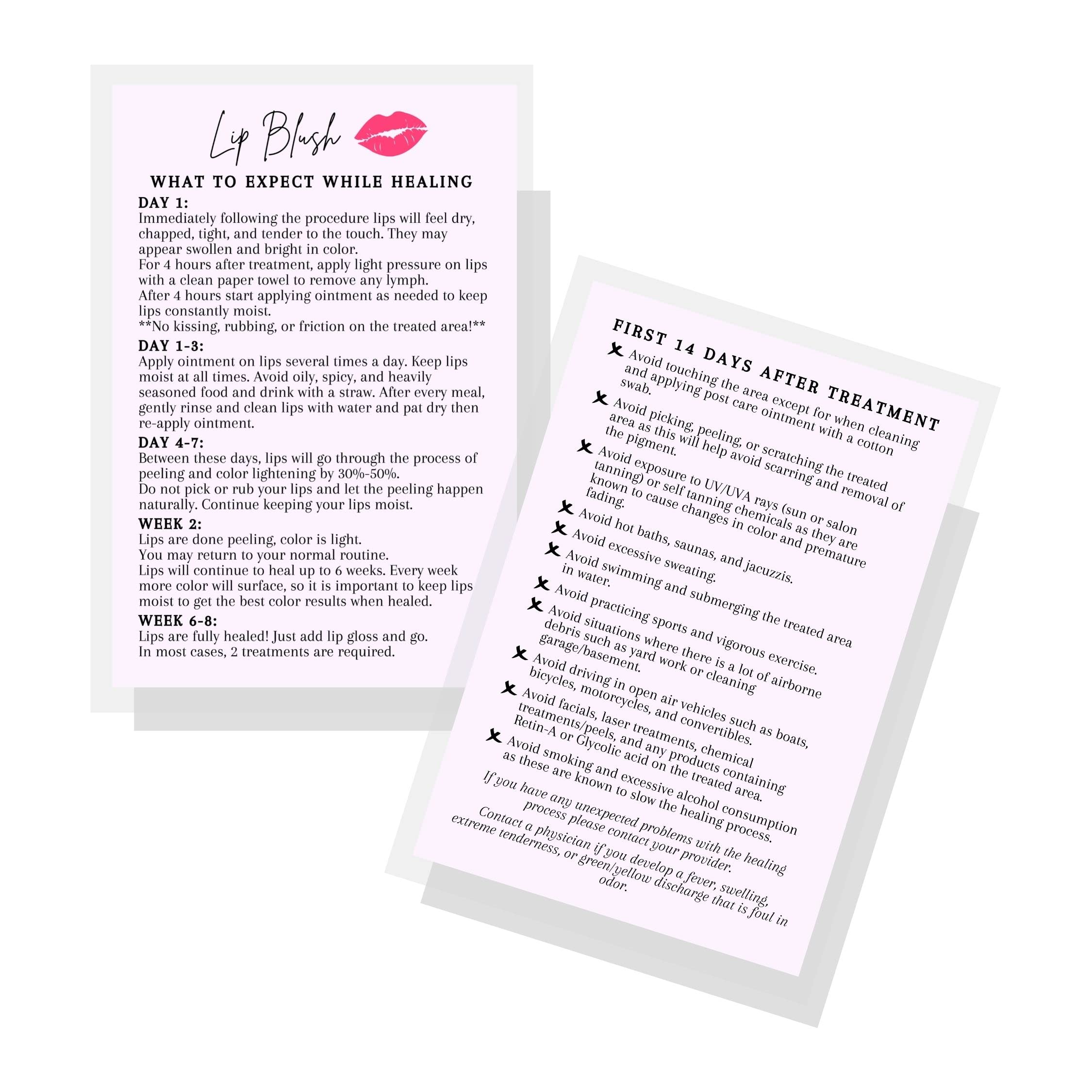 Lip Blush What to Expect When Healing Lot de 30 cartes postales double face 10,2 x 15,2 cm Lavande avec lèvres