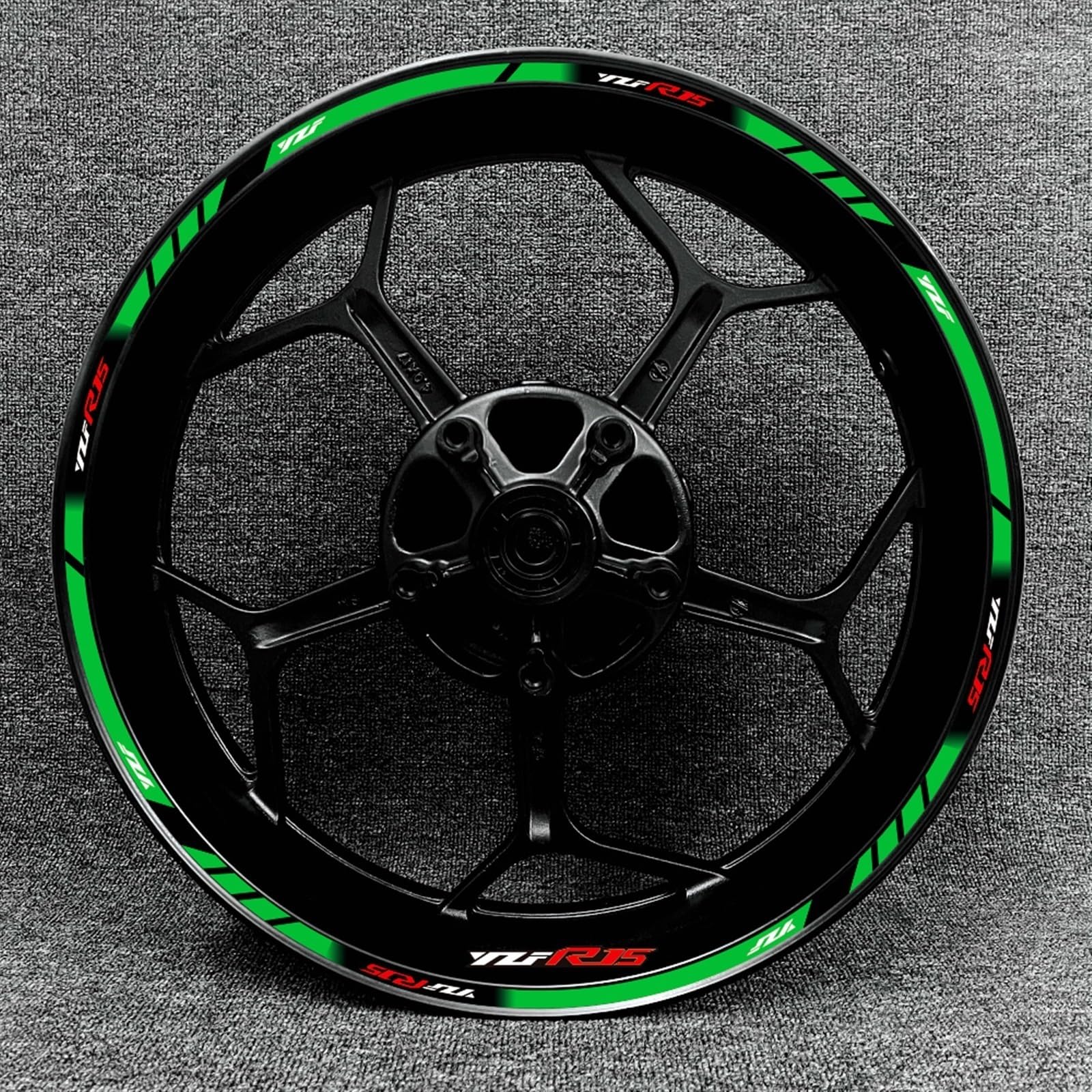Motorcycle Wheel Rim Decal Decorative Hub Waterproof Reflective Sticker for Yamaha YZF R15 Decorative(Color25)