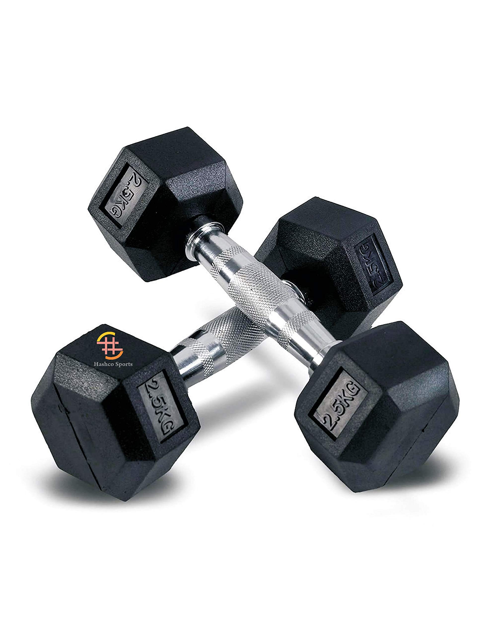 Hashco Rubber Coated Hex Professional Exercise Hexa Dumbbells 2.5KG (Pack of 2) (B08L51QV2C) Amazon Price History, Amazon Price Tracker