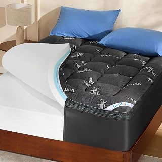 Dual Layer 4 Inch Memory Foam Mattress Topper Queen Size,Gray