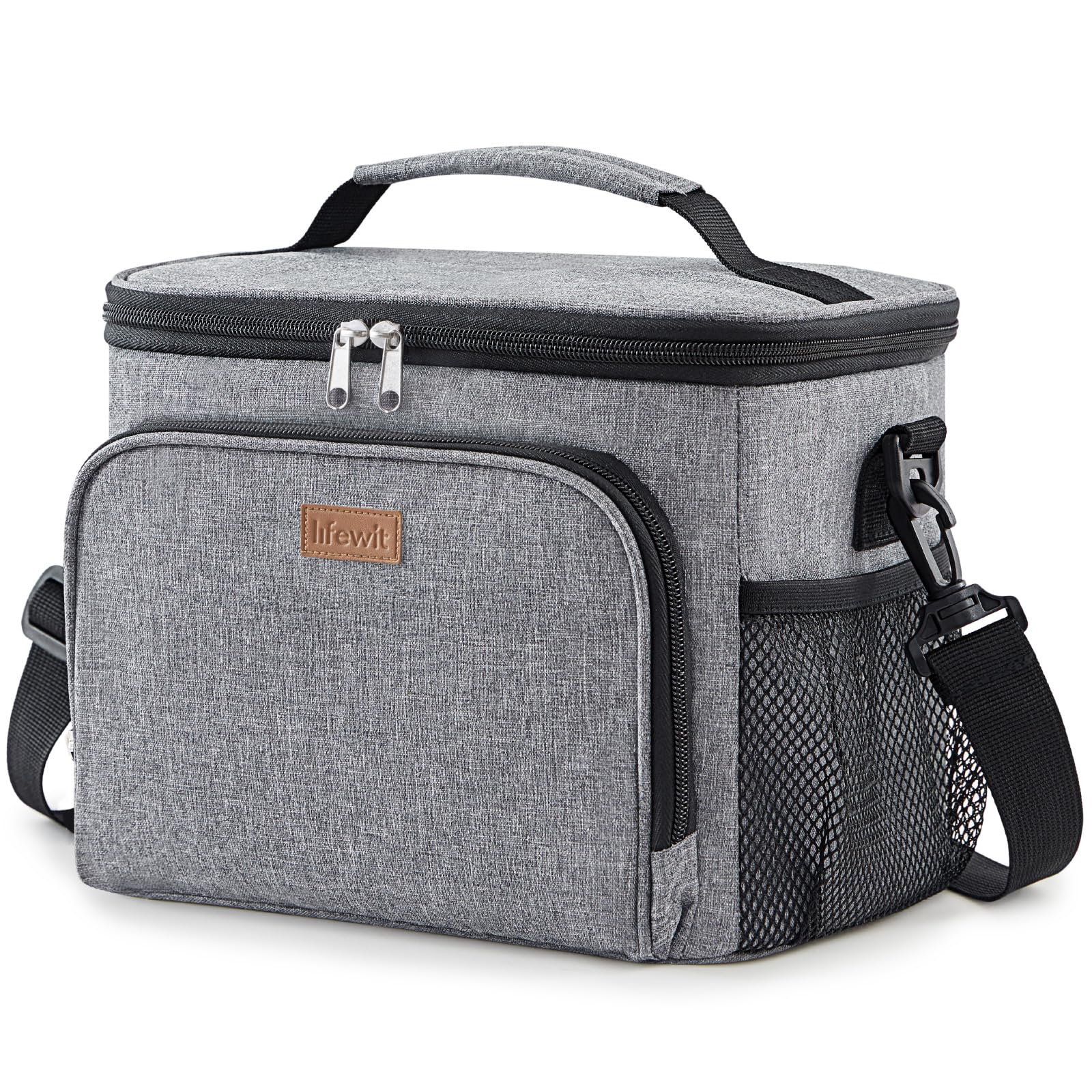 Lifewit Isolierte Kühltasche, Wiederverwendbare Lunchtasche, Tragbare Kühlbox, Tragetasche, auslaufsicher, mit verstellbarem Schulterriemen für Erwachsene für Arbeit/Picknick