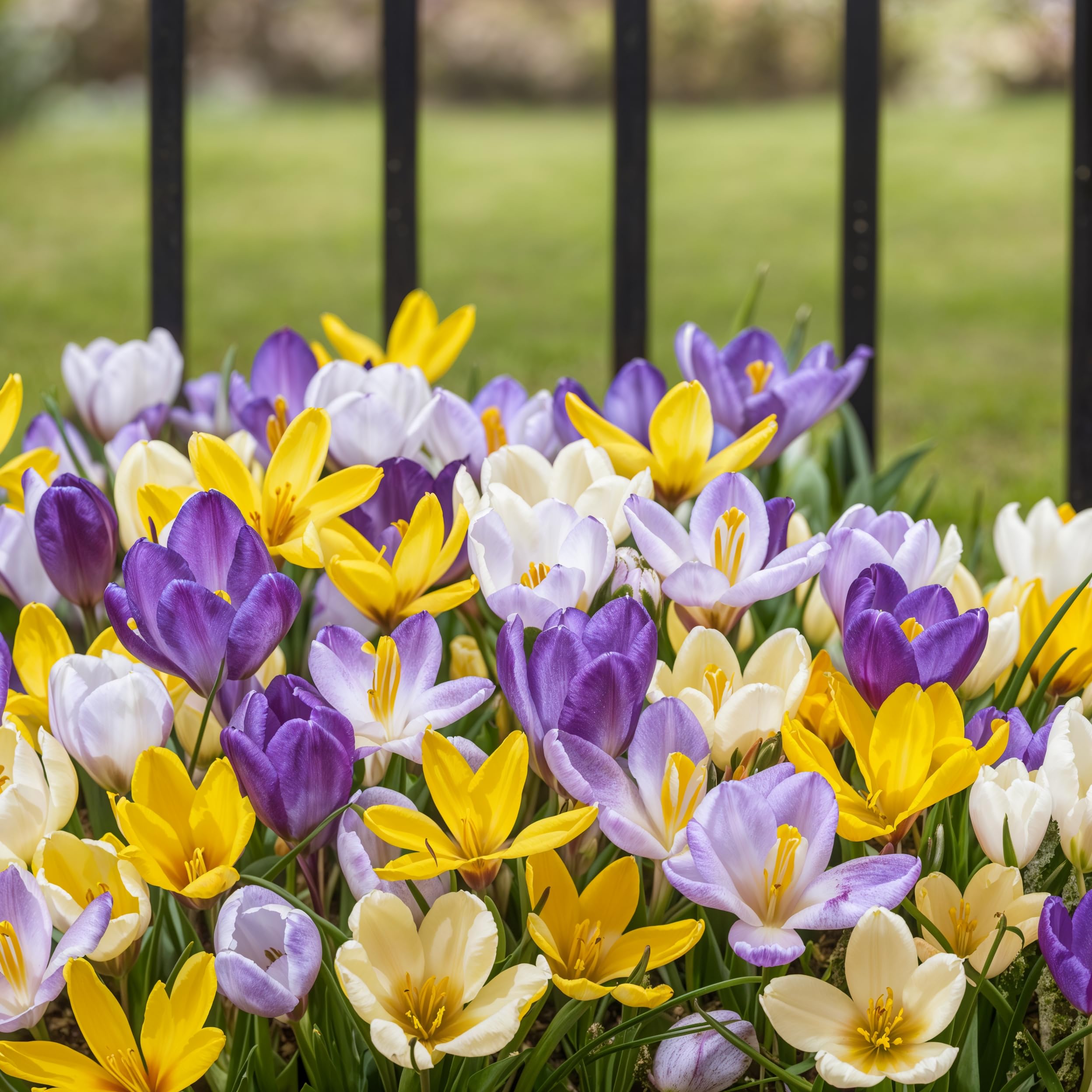 Botanische Crocus Budget (100 Zwiebeln) Blumenzwiebeln, Krokusse Zwiebel Mischung, 100 Exklusive Blumenzwiebeln, aus Holland, echte Winterhart e und mehrjährig Krokus Knollen