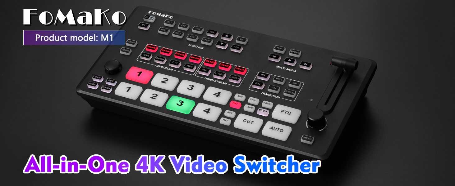 Amazon.com: FoMaKo 4K HDMI Video Mixer Switcher, 5-Channel Live