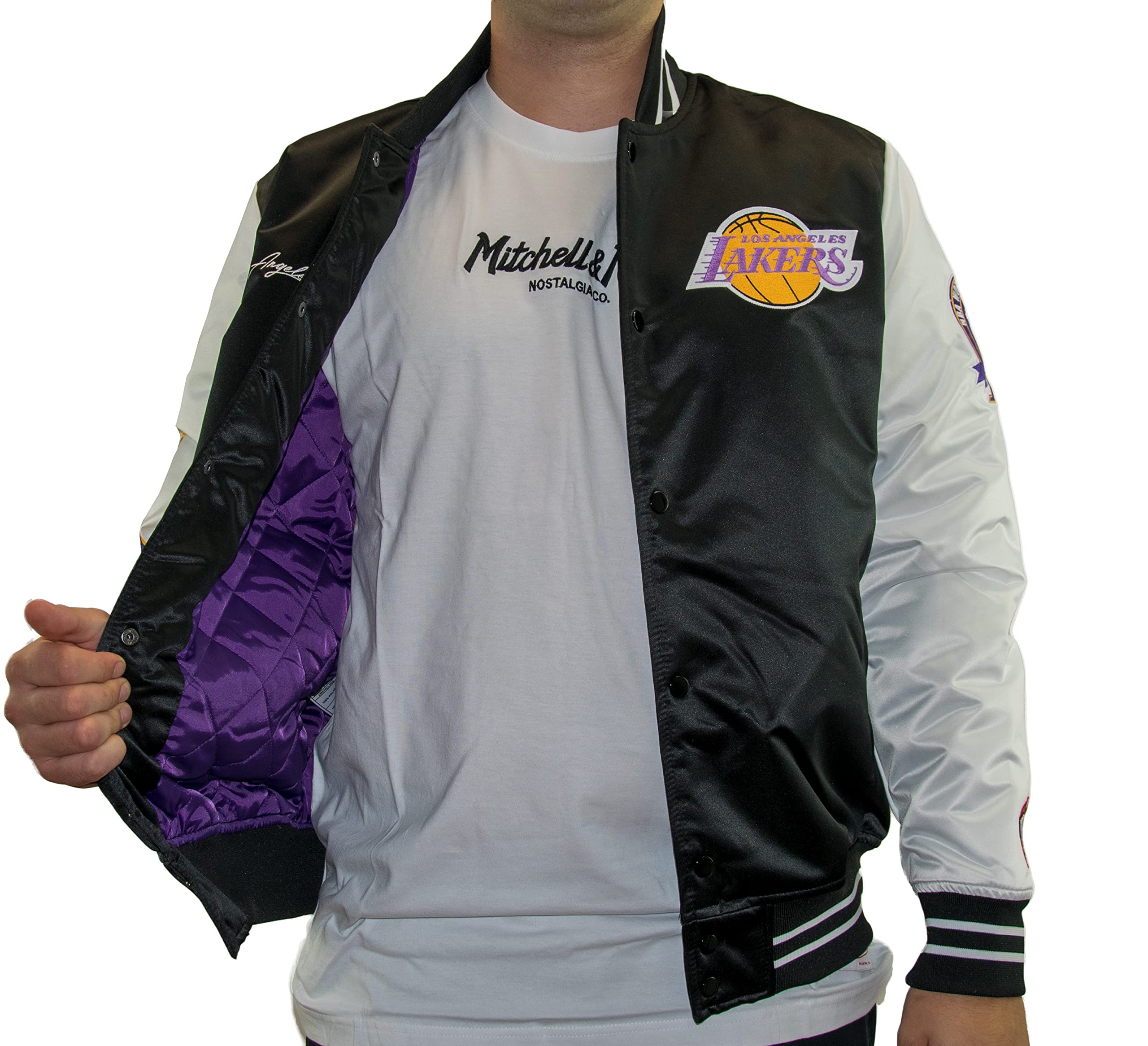 Mitchell & Ness M&N Varsity Satin Veste - NBA Toronto Raptors