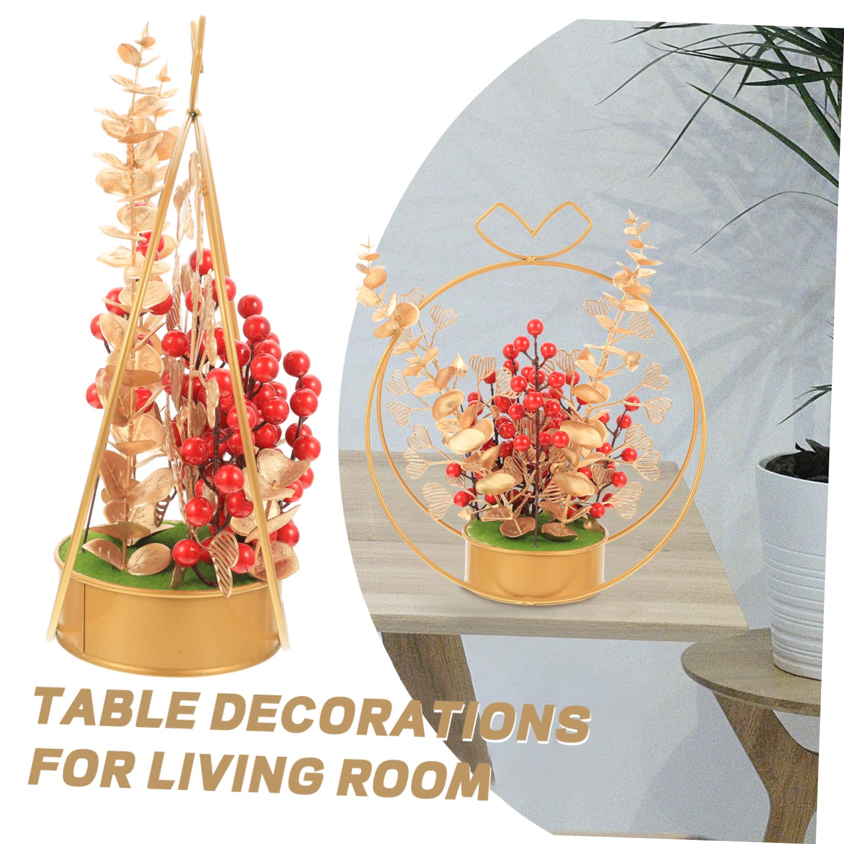 GALPADA Cesto di Fiori Finto Bacche Rosse Decorazione da Tavolo per Matrimoni Ornamento per Fest Matrimonio Decorazione per Tavoli da Pranzo per Decorazioni Nuziali Casa