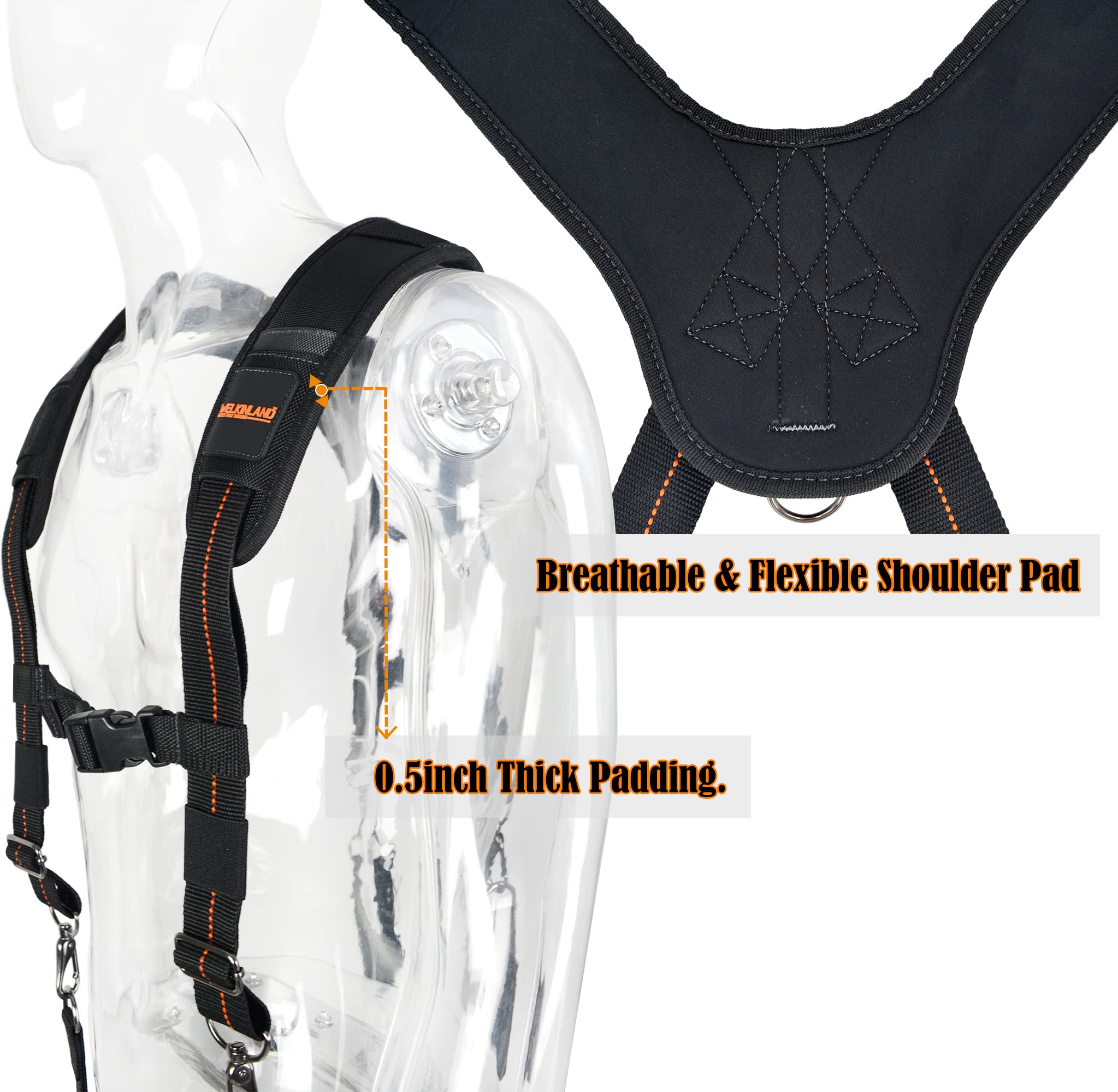 Bretelles de ceinture à outils de 6,3 cm avec bracelet magnétique, bretelles de ceinture à outils pour homme, bretelles à outils, porte-embout magnétique, porte-vis magnétique, bretelles magnétiques,